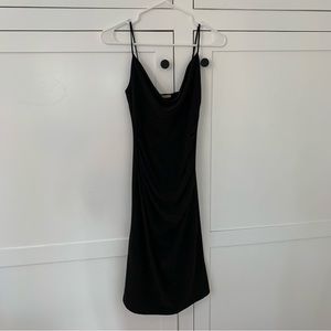 Forever 21 Black Glitter Cowl  Bodycon Dress Size Small